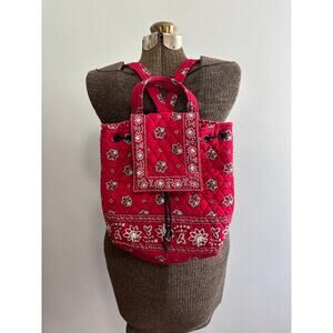 Vera Bradley red bandana backpack